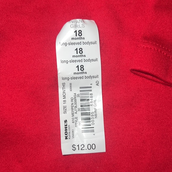 NEW Jumping Beans long sleeve bodysuit 18 Months Christmas design - Picture 3 of 5